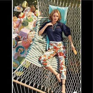 Anthropologie Cartonnier Tapestry Floral Charlie Trousers